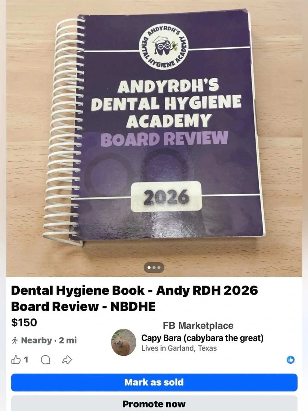 Dental Hygiene Book - Andy RDH 2026 Board Review - NBDHE
